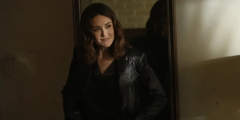 Megan Boone smiling in The Blacklist