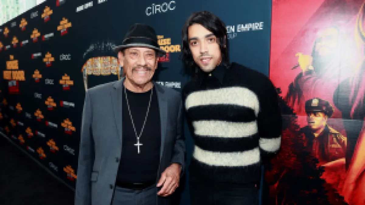 Danny Trejo and Gilbert Trejo at Regal LA Live on June 7, 2021 in Los Angeles, California